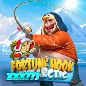 Tampilan visual slot Fortune Hook Antarctic dengan tema memancing di kutub
